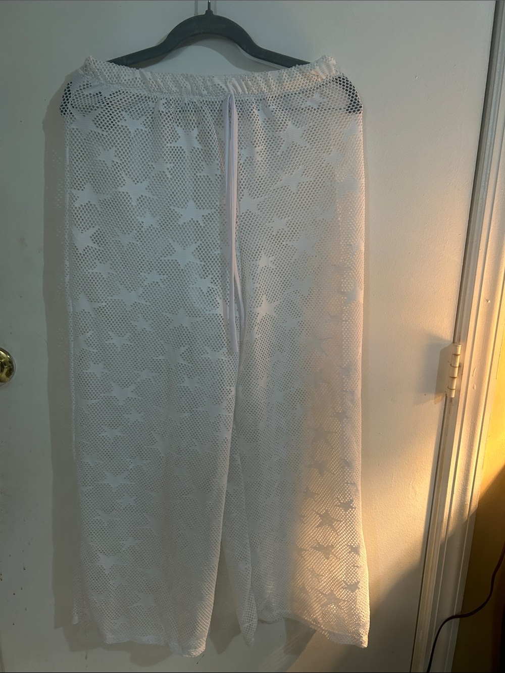 Kids' White Star Mesh Swim Coverup Pants